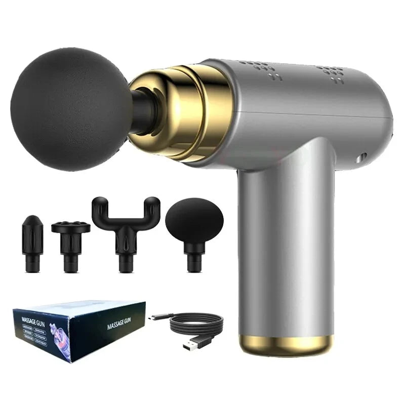 Gout Pain Relief Body Massager, Deep Tissue Muscle Relaxation, Portable Mini Massage Gun Pistol, Facial Massager