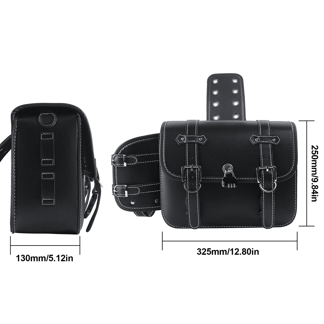 Universal Large Capacity Motorcycle Saddle Bag Side Tool Storage For Cruisers 1