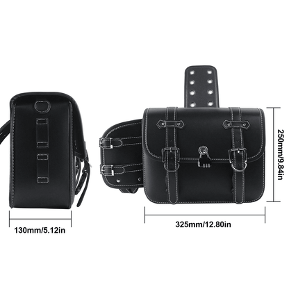 Universal Large Capacity Motorcycle Saddle Bag Side Tool Storage For Cruisers 1