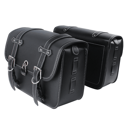 Universal Large Capacity Motorcycle Saddle Bag Side Tool Storage For Cruisers 2
