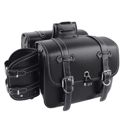 Universal Large Capacity Motorcycle Saddle Bag Side Tool Storage For Cruisers 4