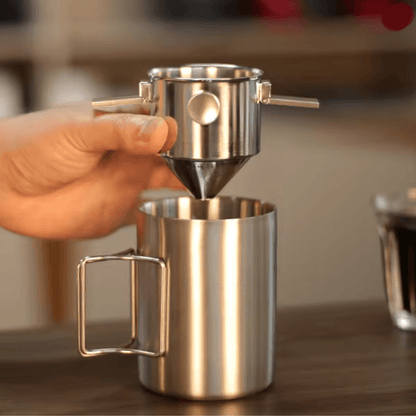 Portable 304 Stainless Steel Hanging Ear Coffee Filter Cup