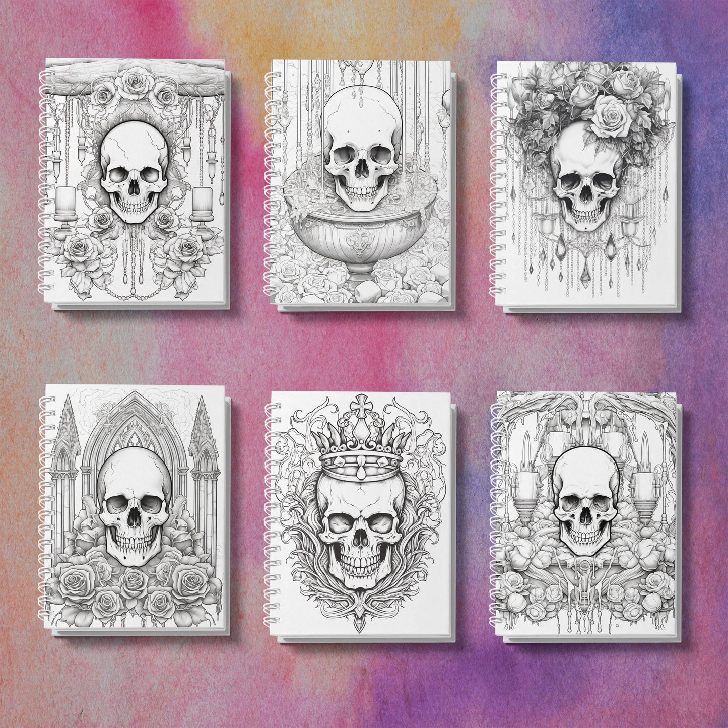 Unleash Your Creativity, Adult Skull Coloring Book, Thick Paper, Creative Free Coloring, Perfect Stress Relief