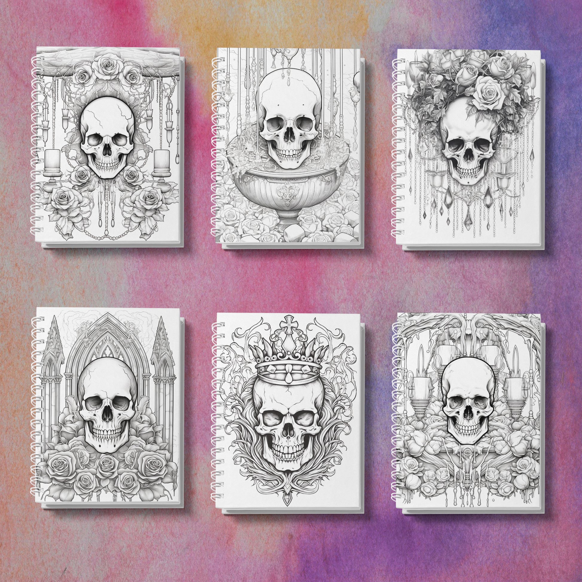 Unleash Your Creativity, Adult Skull Coloring Book, Thick Paper, Creative Free Coloring, Perfect Stress Relief