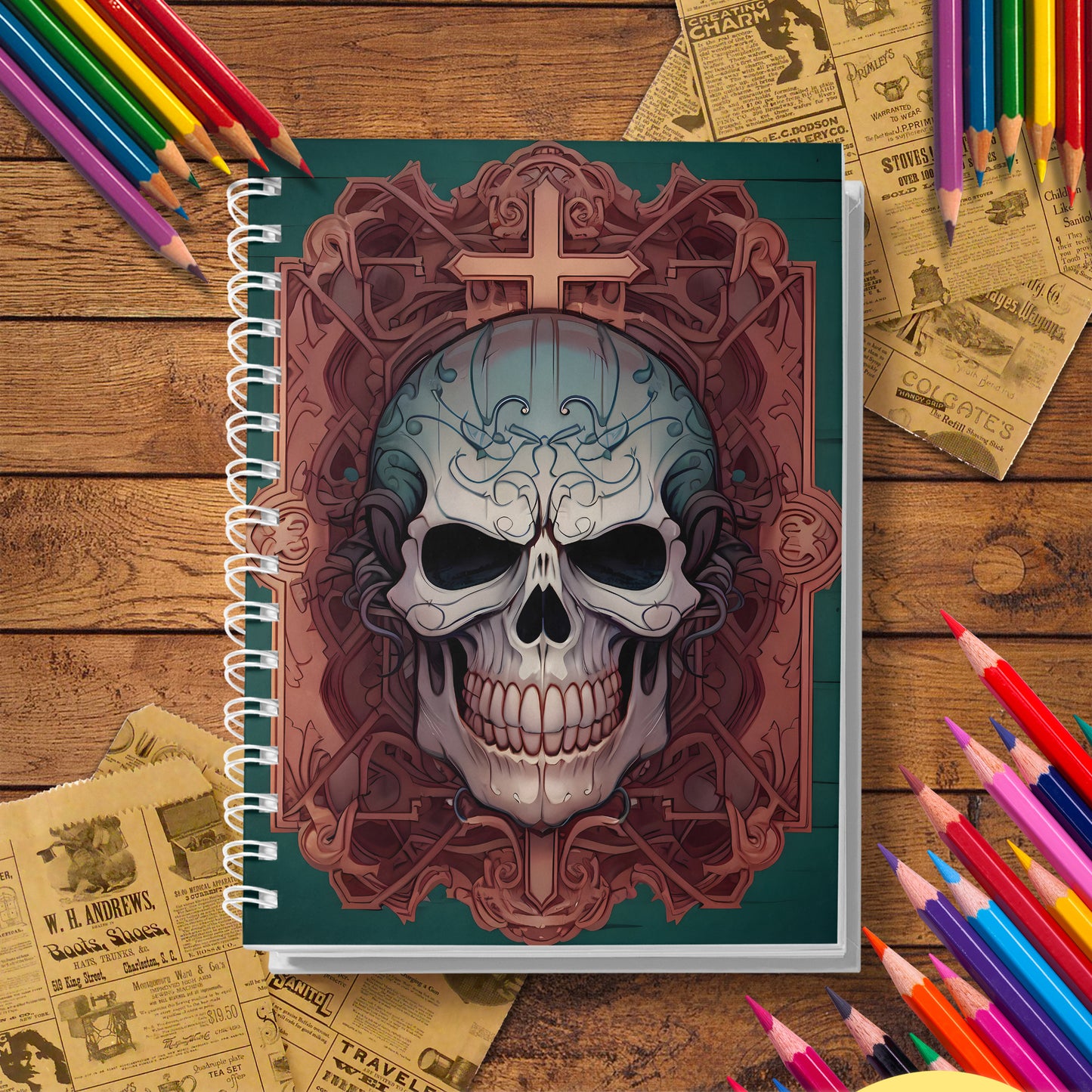 Unleash Your Creativity, Adult Skull Coloring Book, Thick Paper, Creative Free Coloring, Perfect Stress Relief