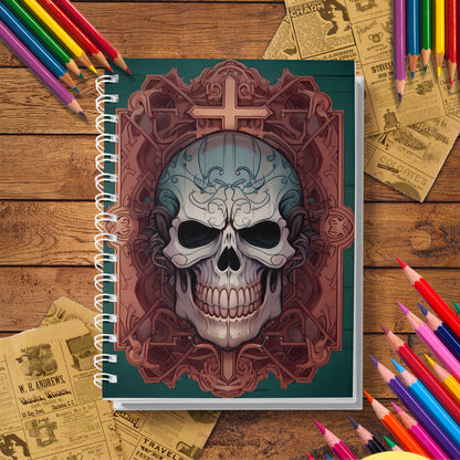 Unleash Your Creativity, Adult Skull Coloring Book, Thick Paper, Creative Free Coloring, Perfect Stress Relief