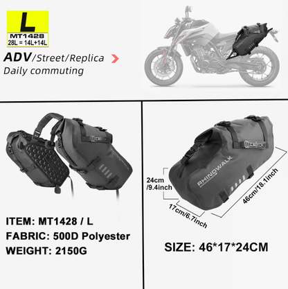 Waterproof Large Capacity Motorcycle Pannier Bag Set 18L28L48L Universal Fit 4
