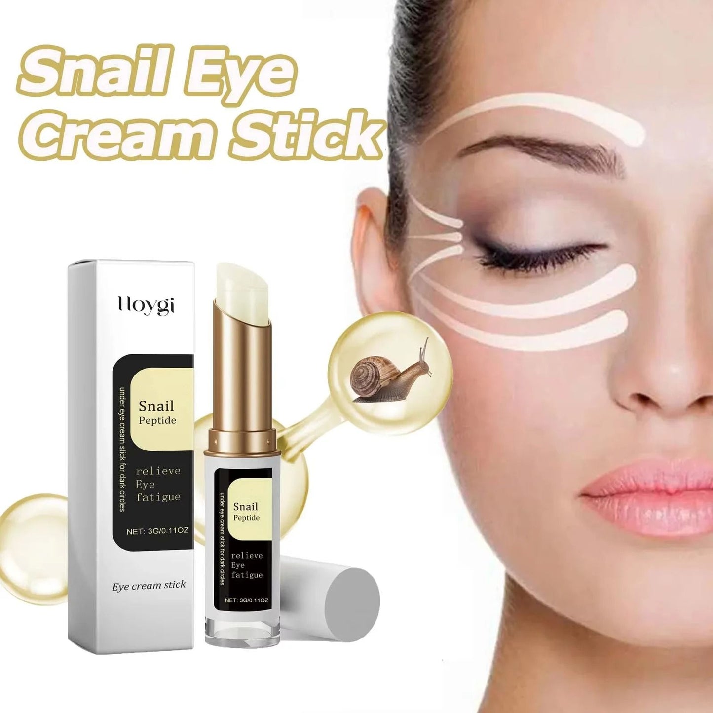 Snail Collagen Eye Cream Stick for Dark Circles and Fine Lines