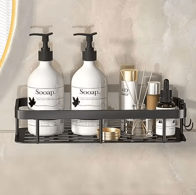 NoDrill Wall Mounted Corner Bathroom Shelf And Storage Rack 2