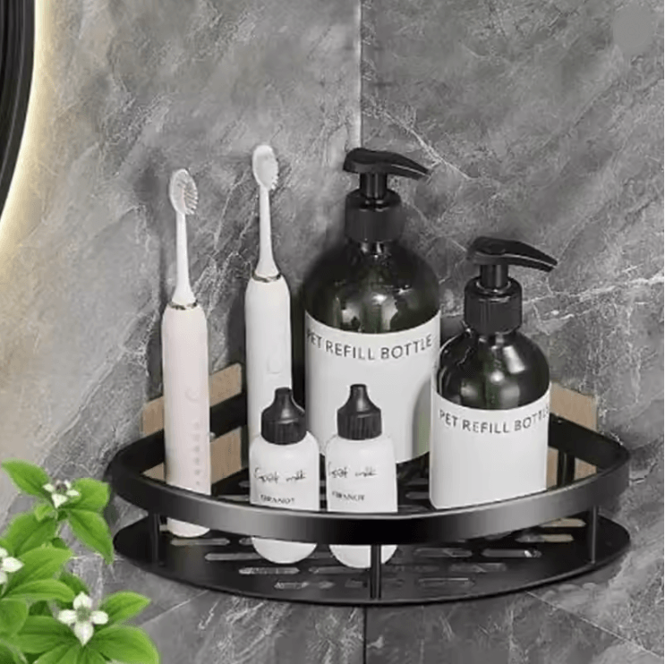 NoDrill Wall Mounted Corner Bathroom Shelf And Storage Rack 3