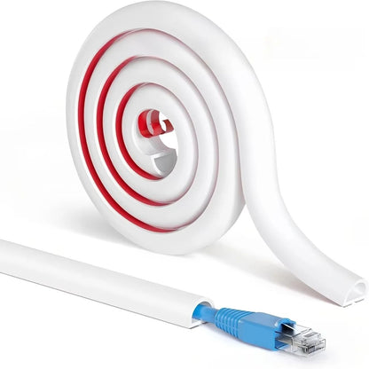 Invisible Adhesive Cord Management Channel and Cable Cover