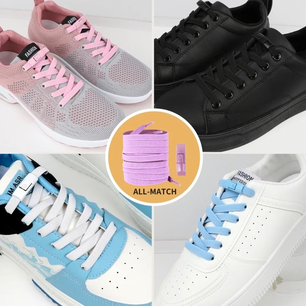 Elastic No Tie Shoelaces With Press Lock For Kids And Adults 4
