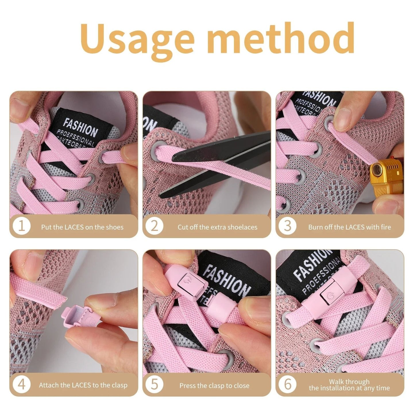 Elastic No Tie Shoelaces With Press Lock For Kids And Adults 5