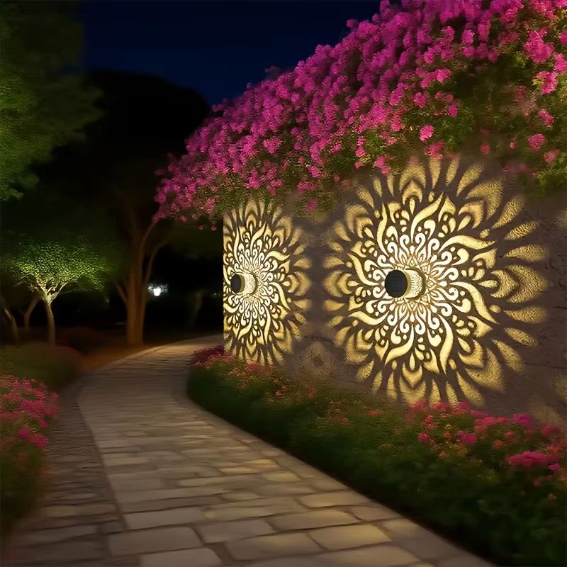 Solar Scene Metal Wall Lamp  IP65 Outdoor Fence  Yard Lighting 1