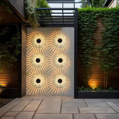 Solar Scene Metal Wall Lamp  IP65 Outdoor Fence  Yard Lighting 2