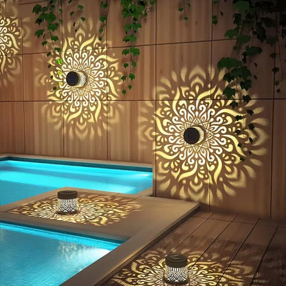 Solar Scene Metal Wall Lamp  IP65 Outdoor Fence  Yard Lighting 3