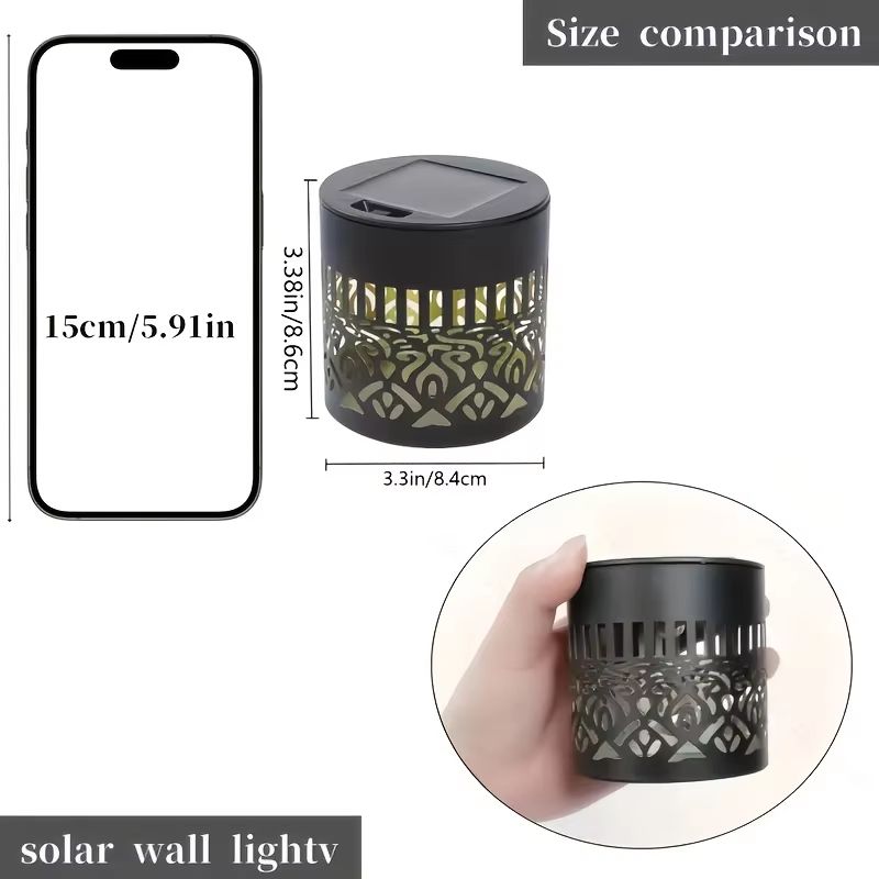 Solar Scene Metal Wall Lamp  IP65 Outdoor Fence  Yard Lighting 4