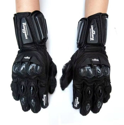 UltimateRide Genuine Leather Motorcycle Gloves  CarbonFiber Knuckle Protection  TouchScreen Ready 1