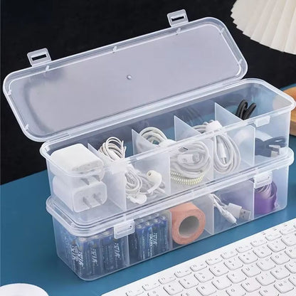 ClearView TechOrganiser Box  Transparent DustProof Cable  Accessory Storage Case 1
