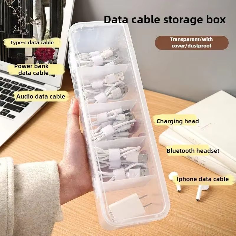 ClearView TechOrganiser Box  Transparent DustProof Cable  Accessory Storage Case 2