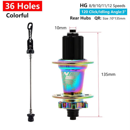 TANKE 120Click 6Bearing MTB Hub  283236H Disc Brake Front  Rear 812 Speed 17