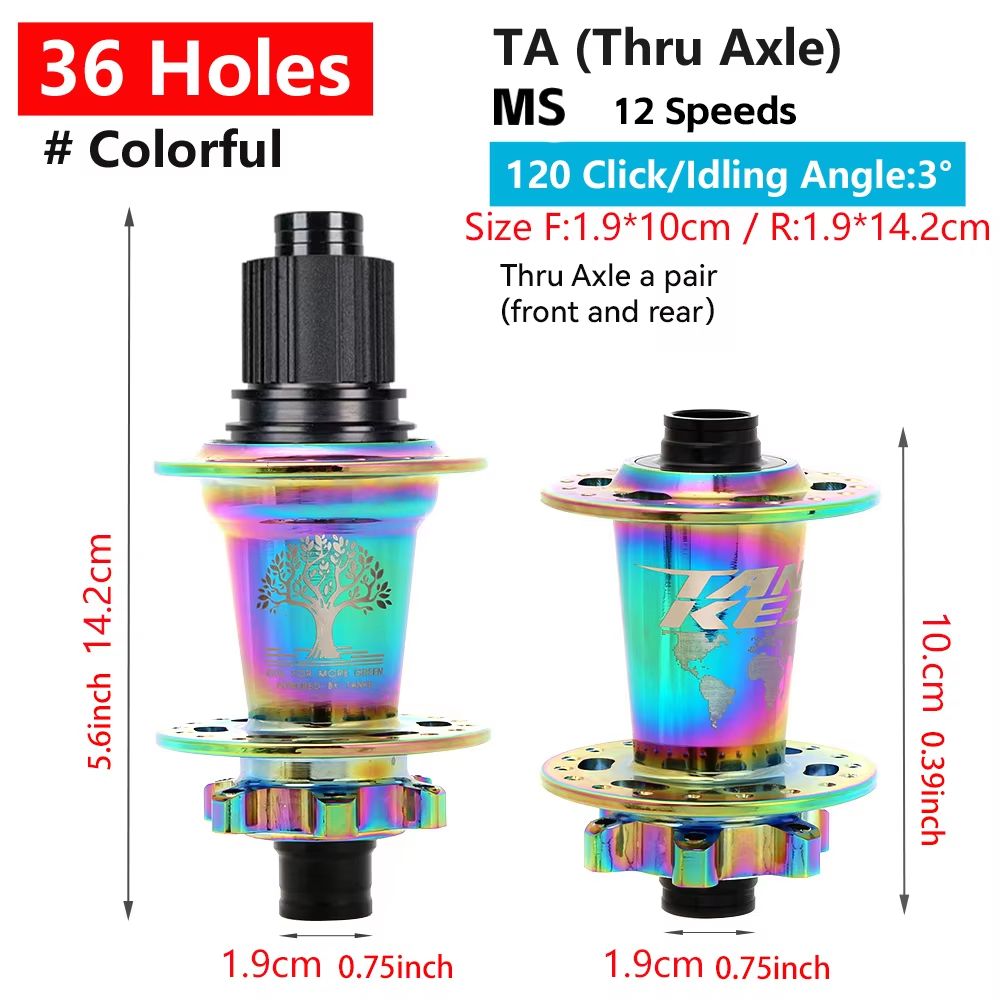 TANKE 120Click 6Bearing MTB Hub  283236H Disc Brake Front  Rear 812 Speed 29