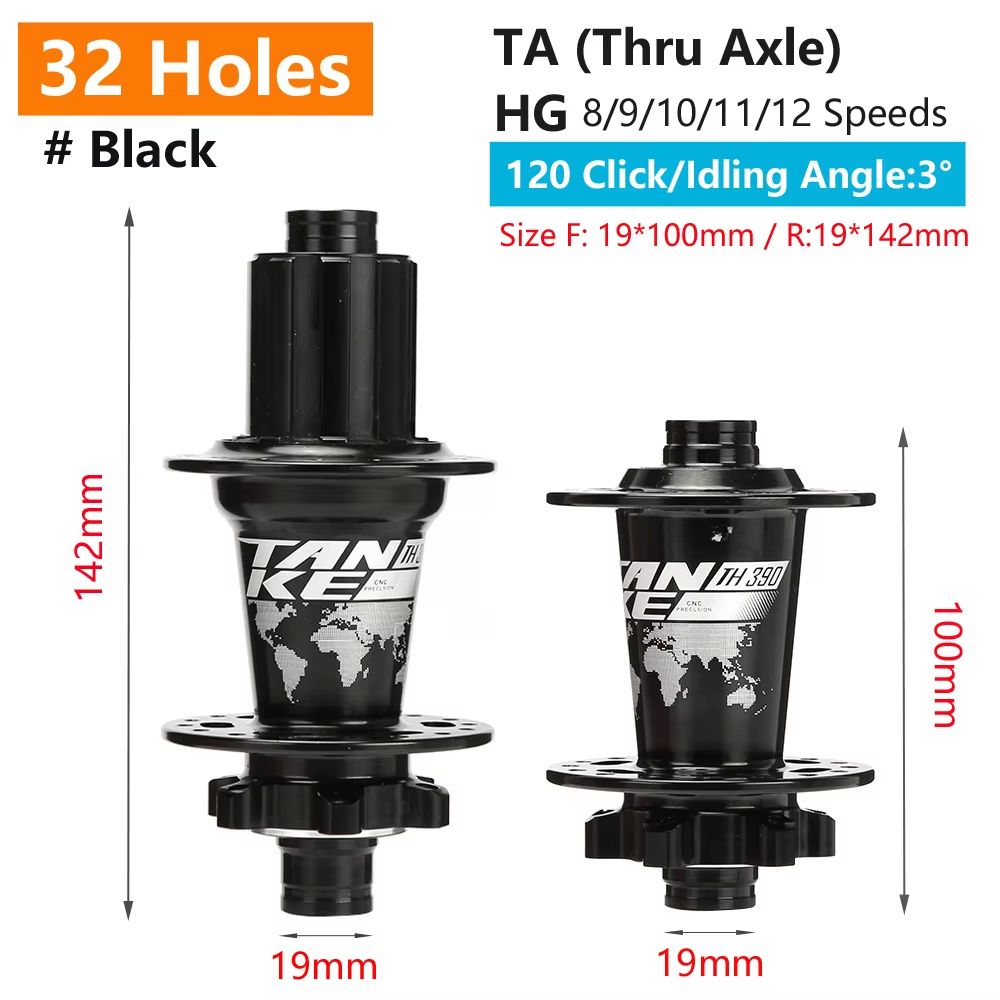 TANKE 120Click 6Bearing MTB Hub  283236H Disc Brake Front  Rear 812 Speed 21