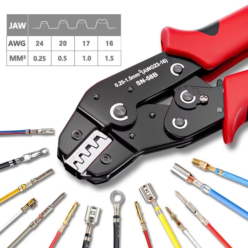 ProCrimp SN-58B Ratcheting Crimping Tool Set – For JST, Dupont, MOLEX & Open-Barrel Terminals