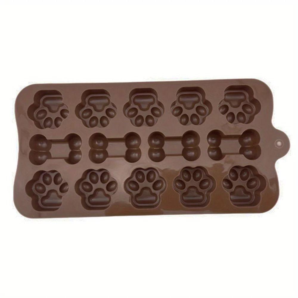 Dog Bone And Paw Silicone Mold For Homemade Treats And Ice Cubes 4