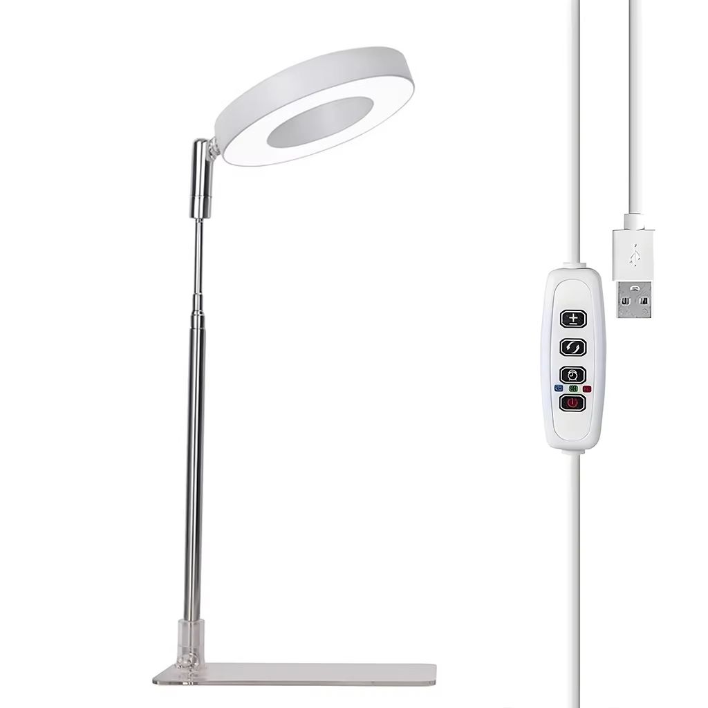 PlantGlow Telescopic FullSpectrum LED Grow Light  Adjustable Height  3912h Timer  10Level Dimming 6
