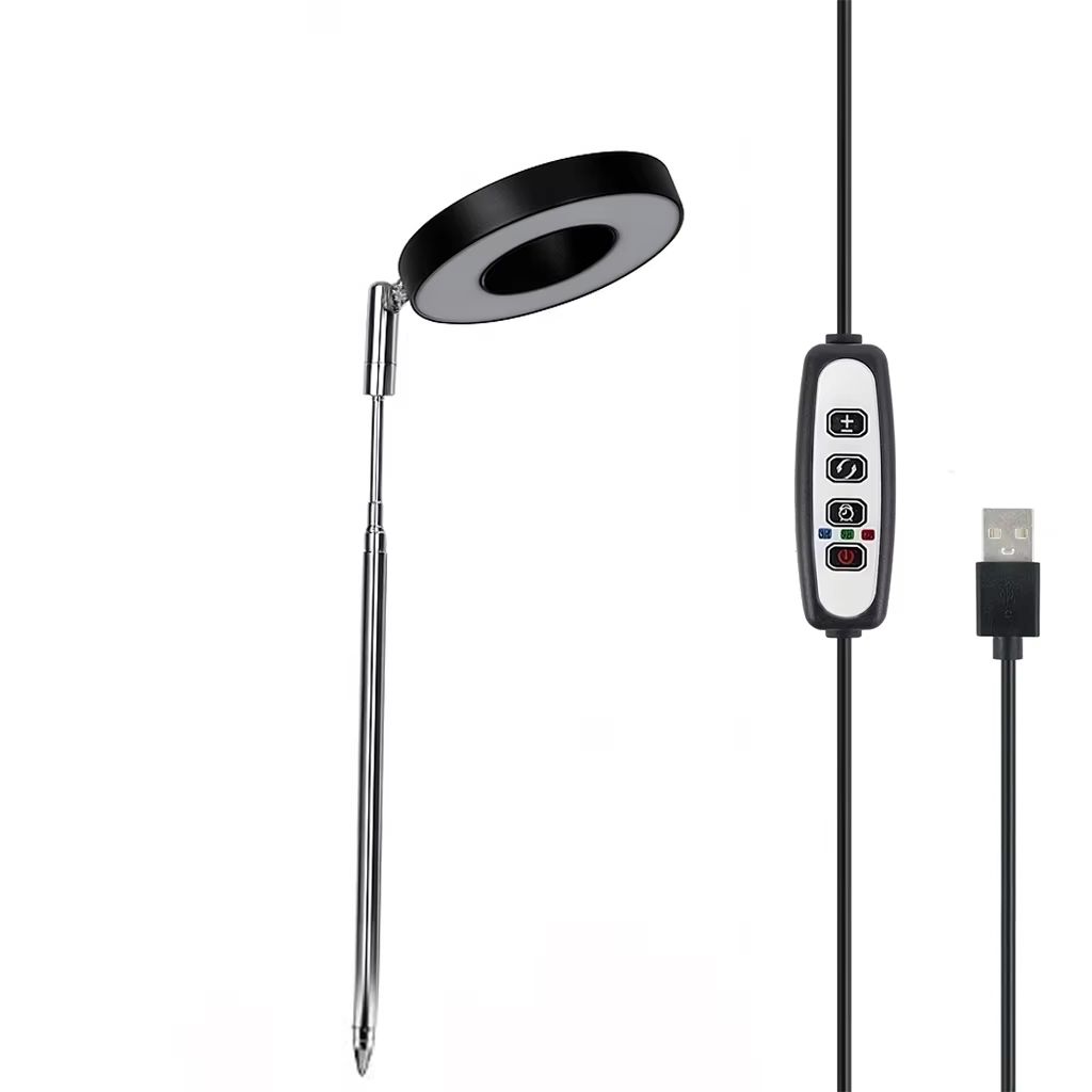 PlantGlow Telescopic FullSpectrum LED Grow Light  Adjustable Height  3912h Timer  10Level Dimming 8
