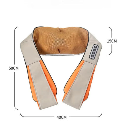 RelaxHeat Shiatsu Neck  Shoulder Massage Shawl  HotCompress Electric Cervical Traction  Kneading Wr 5