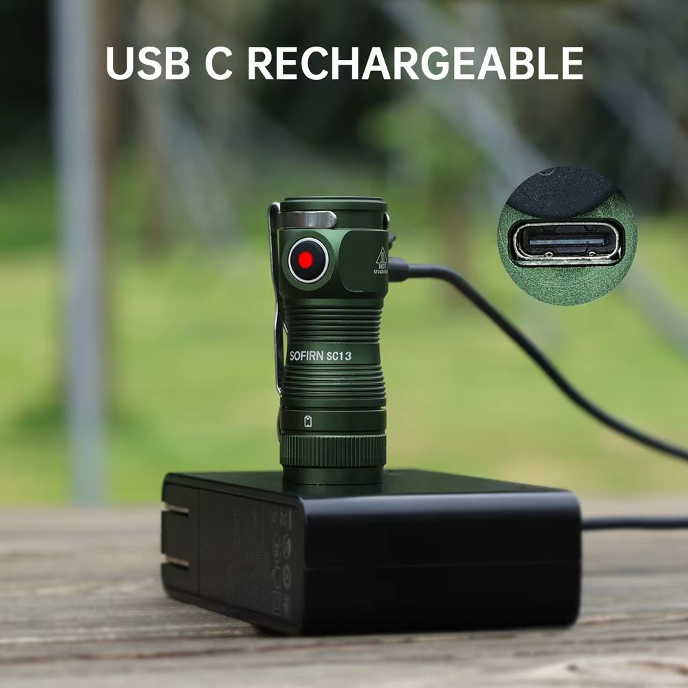 UltraKey 18350 Mini Flashlight  USBC Rechargeable 1 300 Lm Magnetic Tail  Premium LED 3