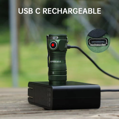 UltraKey 18350 Mini Flashlight  USBC Rechargeable 1 300 Lm Magnetic Tail  Premium LED 3