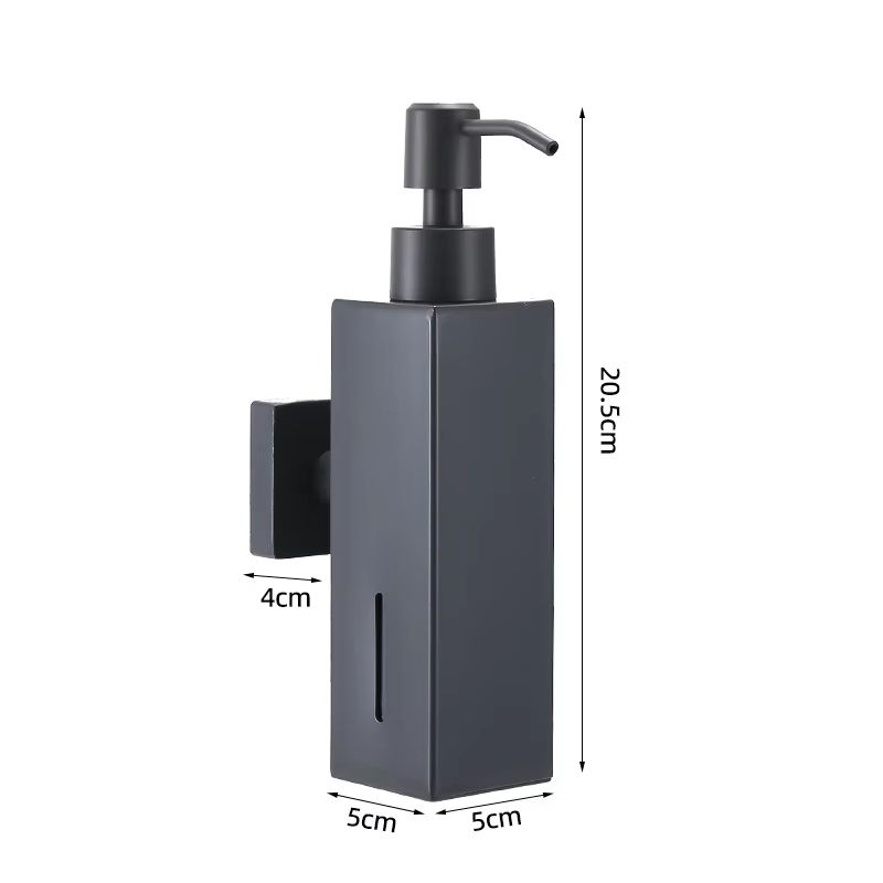 SaniWall 304 Brushed Stainless Steel Manual Soap Dispenser  WallMounted Square  Round For Bathrooms 8
