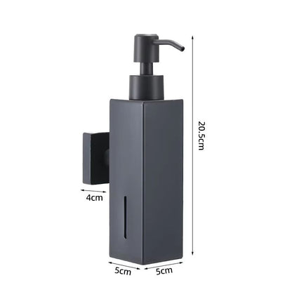 SaniWall 304 Brushed Stainless Steel Manual Soap Dispenser  WallMounted Square  Round For Bathrooms 8