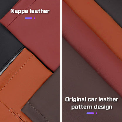 Leather Auto Seat Back Organizer, Leap Motor Visor Box, Car Tissue Holder, Napkin Storage Accessory