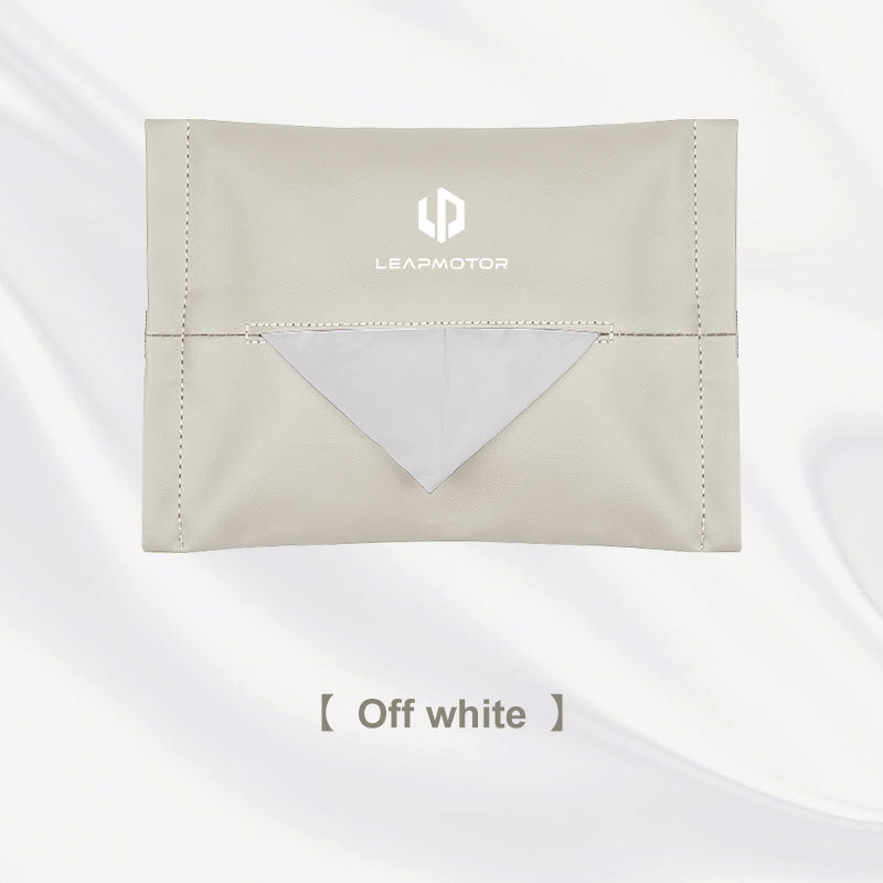 Leather Auto Seat Back Organizer, Leap Motor Visor Box, Car Tissue Holder, Napkin Storage Accessory