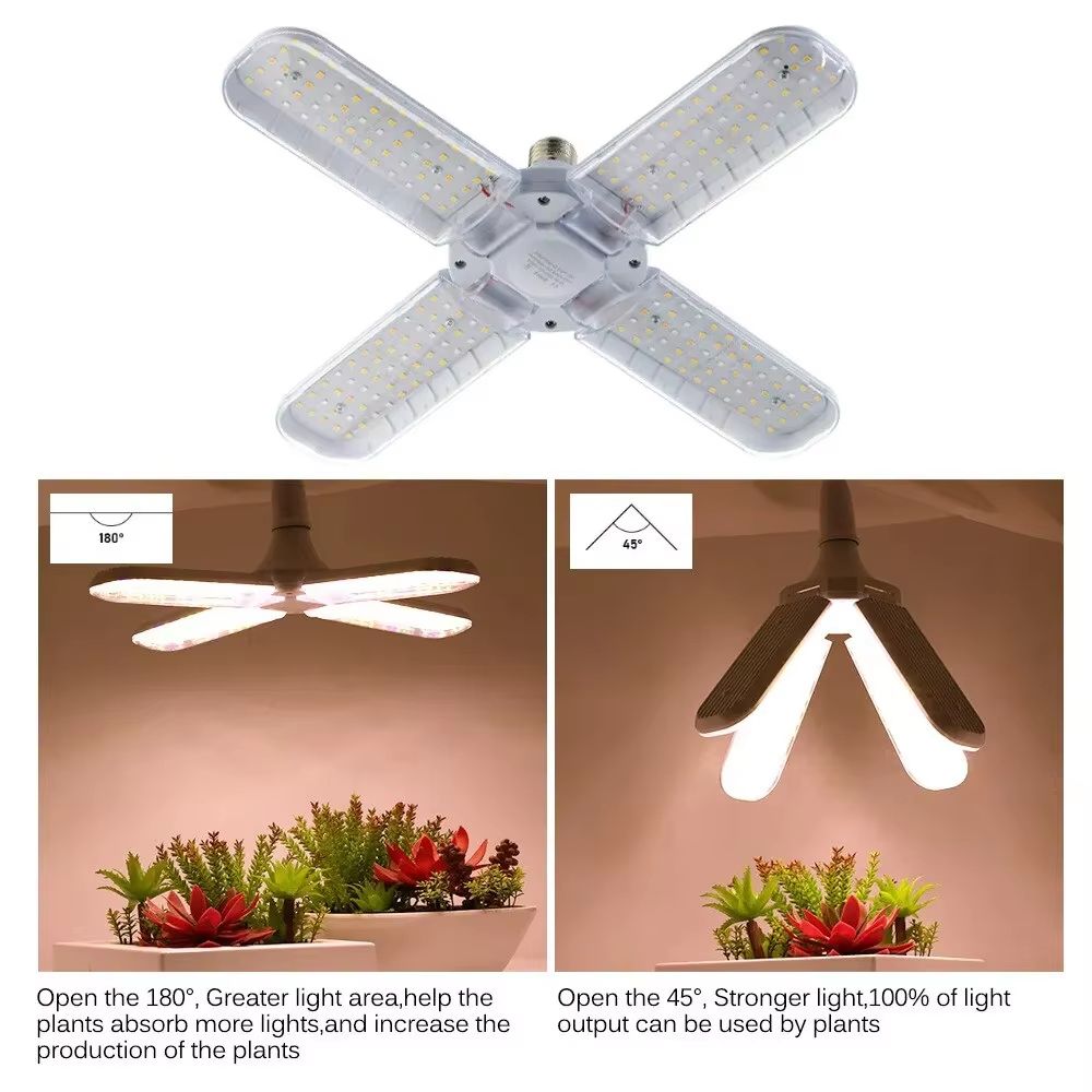 PlantFlex Foldable FullSpectrum LED Grow Light Bulb  243648 W E27 Indoor Plants Flowers Seedlings 4