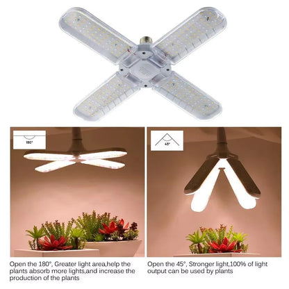 PlantFlex Foldable FullSpectrum LED Grow Light Bulb  243648 W E27 Indoor Plants Flowers Seedlings 4