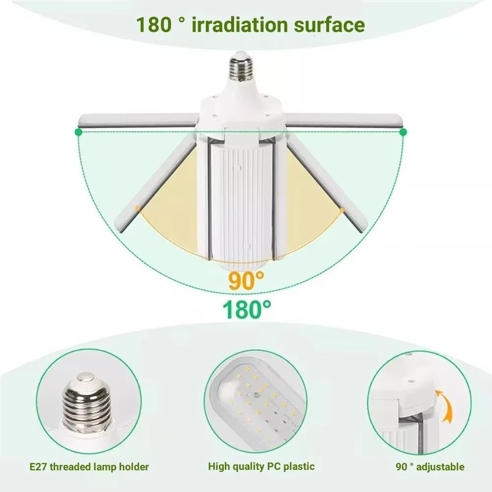 PlantFlex Foldable FullSpectrum LED Grow Light Bulb  243648 W E27 Indoor Plants Flowers Seedlings 5