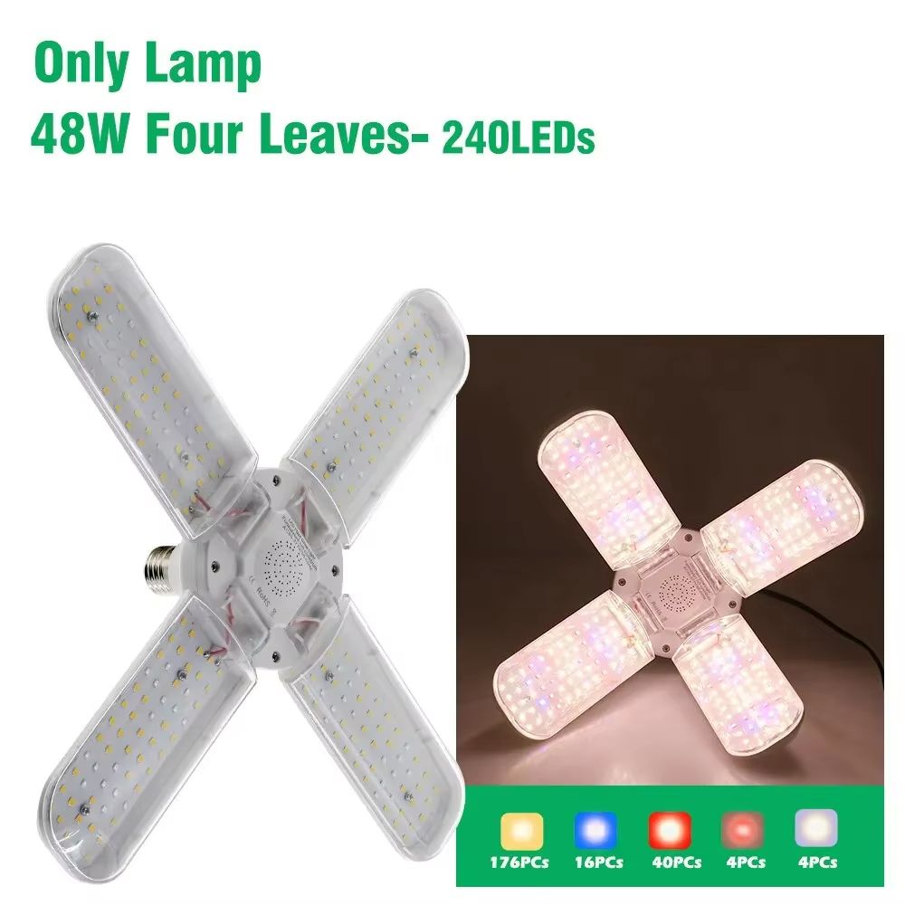 PlantFlex Foldable FullSpectrum LED Grow Light Bulb  243648 W E27 Indoor Plants Flowers Seedlings 7