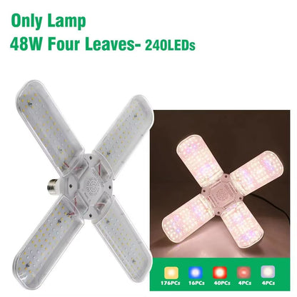 PlantFlex Foldable FullSpectrum LED Grow Light Bulb  243648 W E27 Indoor Plants Flowers Seedlings 7