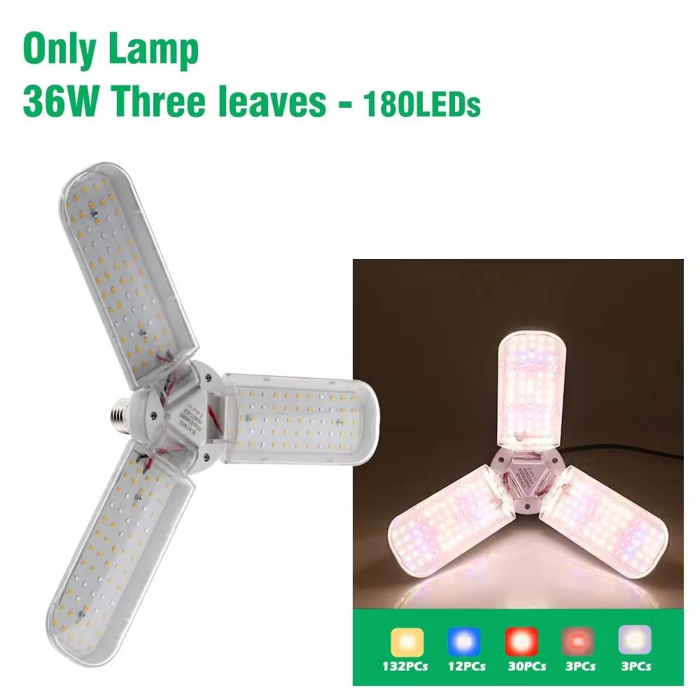 PlantFlex Foldable FullSpectrum LED Grow Light Bulb  243648 W E27 Indoor Plants Flowers Seedlings 8