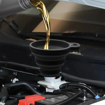 Universal Car Engine Funnel Silicone Liquid Funnel Foldable Portable Funnel For Engine Oil Petrol W 1