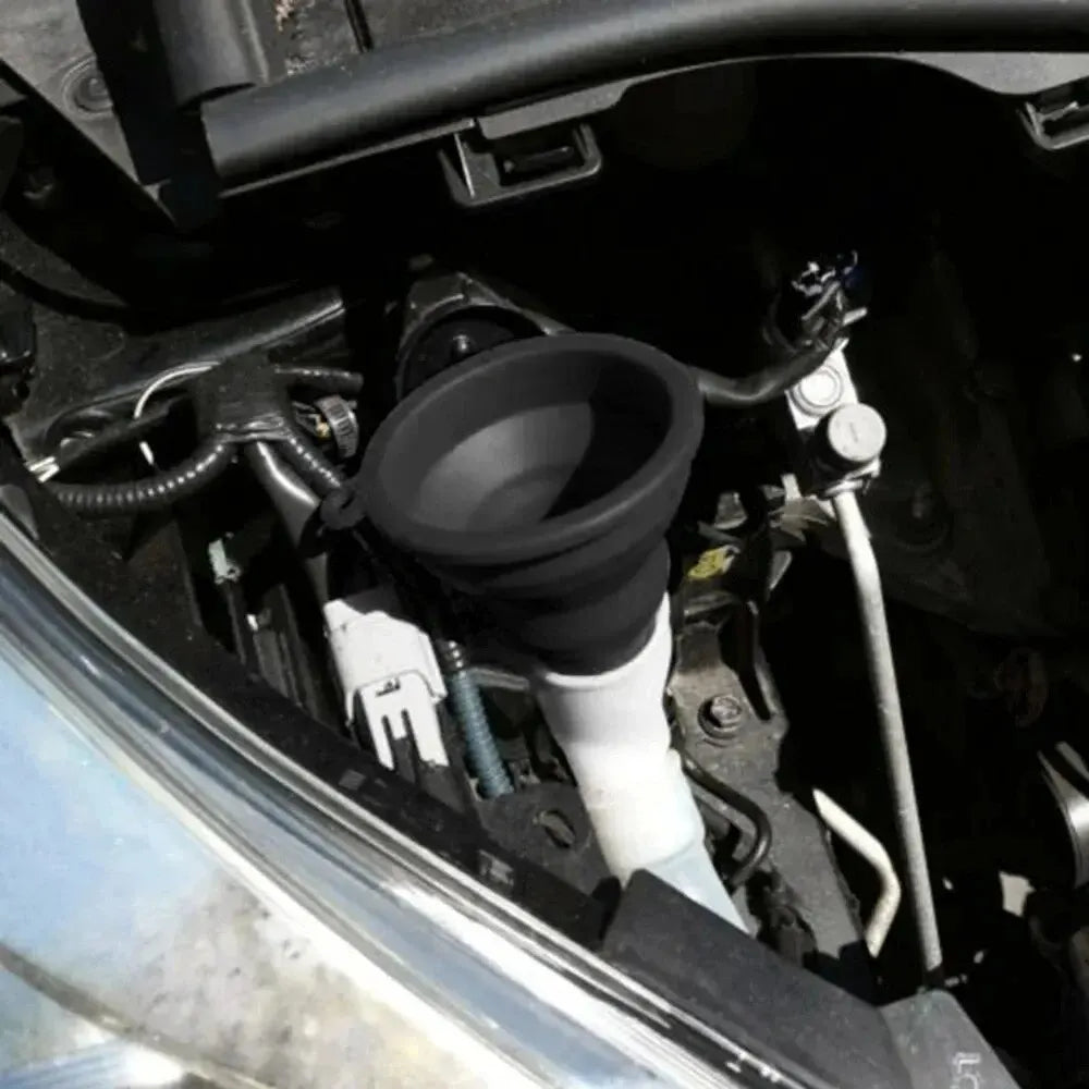 Universal Car Engine Funnel Silicone Liquid Funnel Foldable Portable Funnel For Engine Oil Petrol W 2