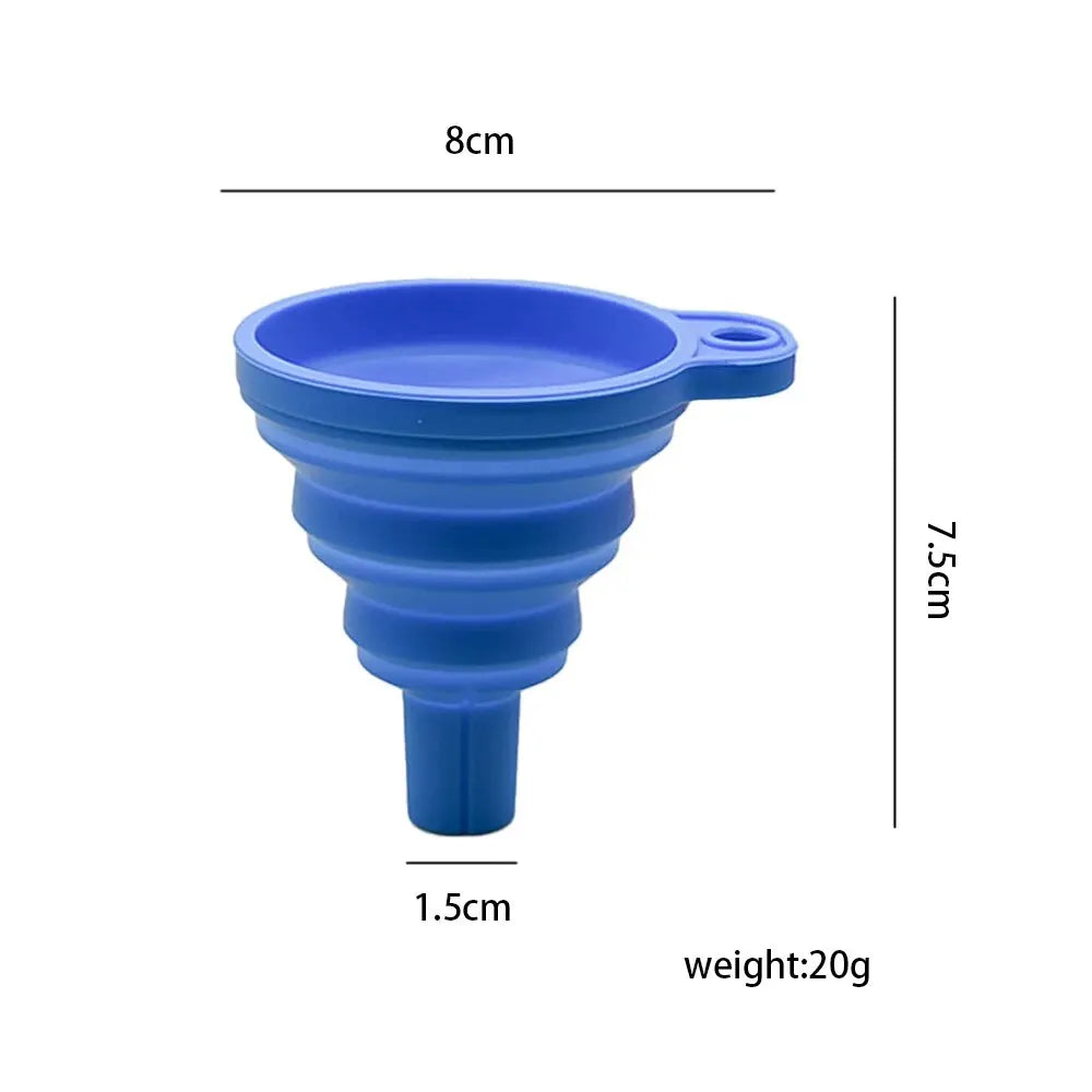 Universal Car Engine Funnel Silicone Liquid Funnel Foldable Portable Funnel For Engine Oil Petrol W 3