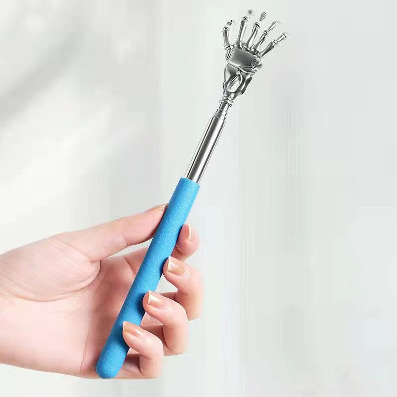Stainless Steel Ghost Hand Telescopic Scratcher, Extendable Back Massage Stick, Portable Scratching Massager for Stress
