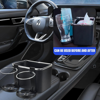 Car Armrest Organizer, Multi Function Storage Box with Phone Holder, Cup and Tissue Holder, Car Stowing Tidying Accessor