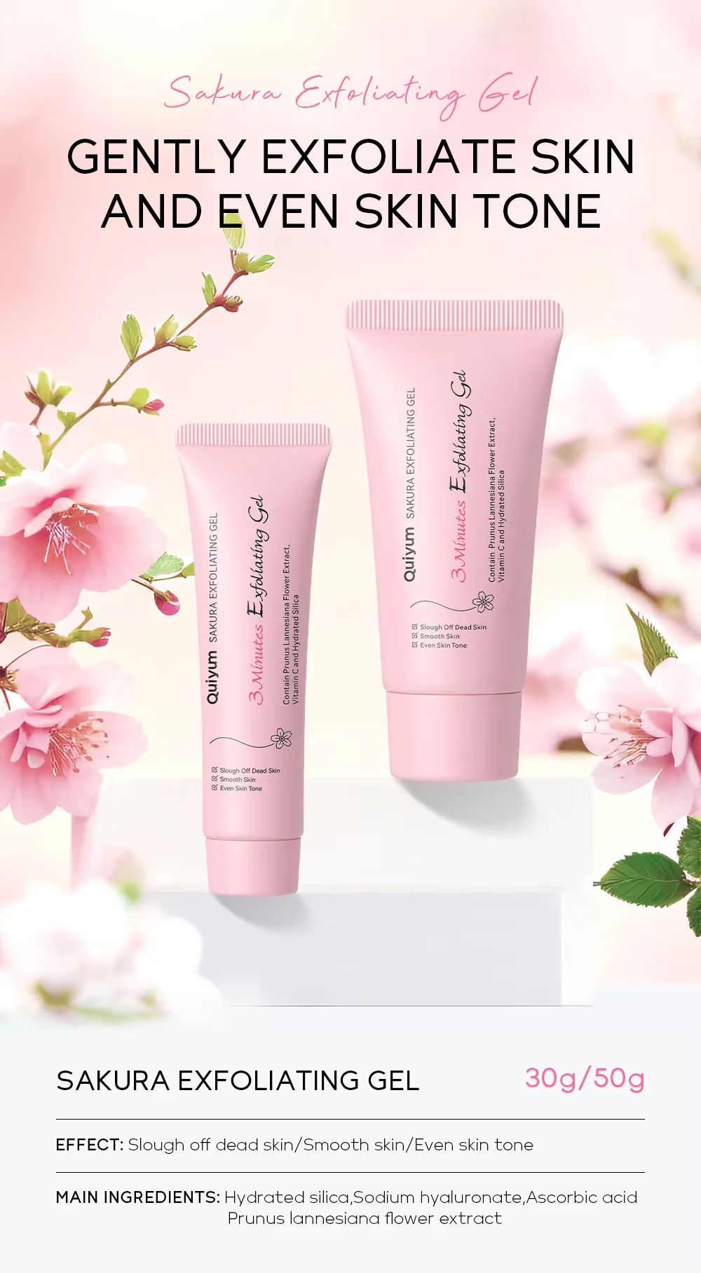 Sakura Glow Peeling Gel  Moisturizing  Nourishing Exfoliator 3